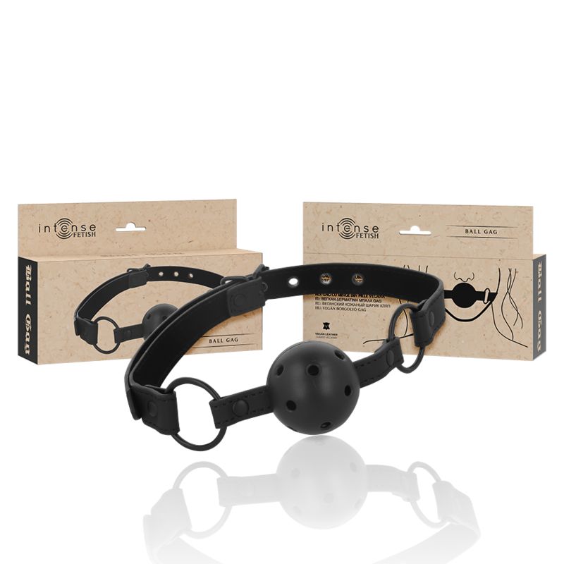 INTENSE - FETISH BALL GAG IN PELLE VEGANA INTENSE - FETISH BALL GAG IN PELLE VEGANA