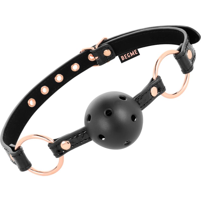 BEGME - BLACK EDITION BALL GAG VEGAN IN PELLE BEGME - BLACK EDITION BALL GAG VEGAN IN PELLE