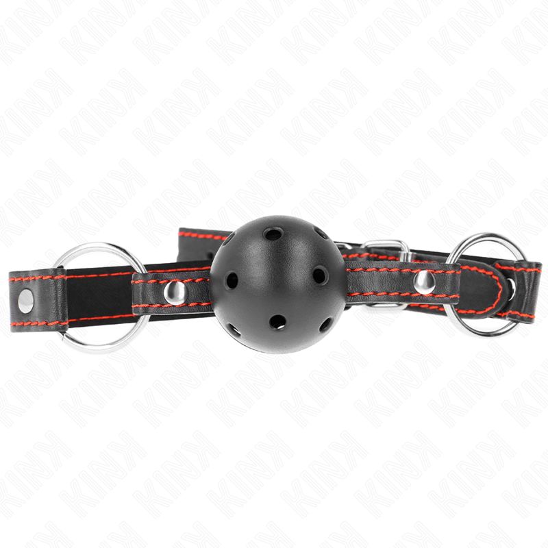KINK - BALL GAG HOLLOW HARD NERO MODELLO 2 65 x 2,5 CM KINK - BALL GAG HOLLOW HARD NERO MODELLO 2 65 x 2,5 CM