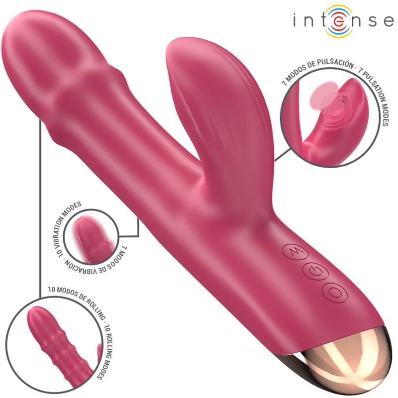 INTENSE - CHLOE VIBRATORE MULTIFUNZIONE 3 IN 1 ROSSO INTENSE - CHLOE VIBRATORE MULTIFUNZIONE 3 IN 1 ROSSO