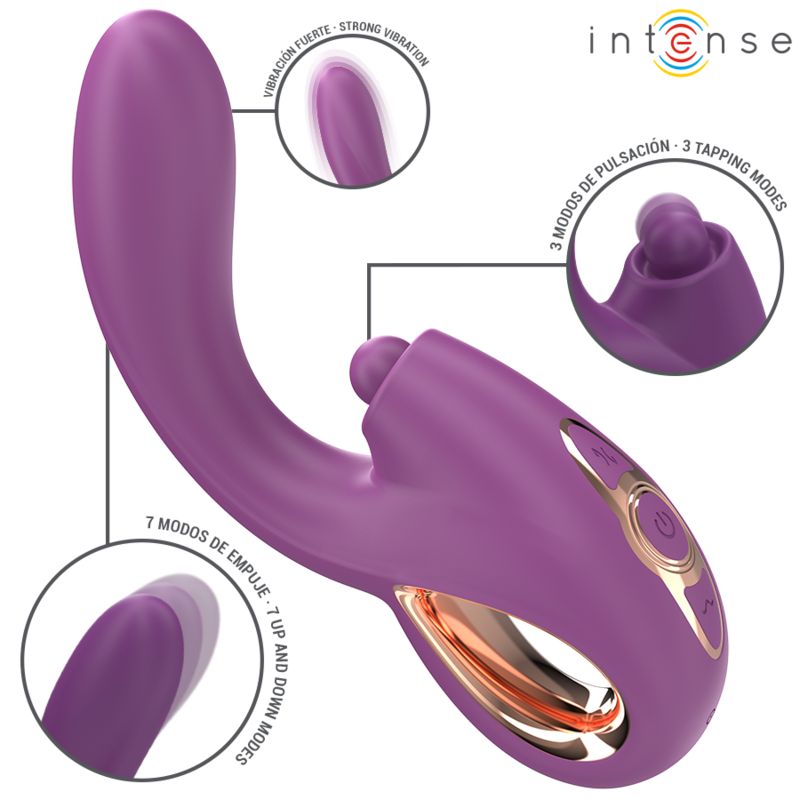 INTENSE - LALI VIBRATORE MULTIFUNZIONE PUNTO G TAPPING & THRUST & VIBRATION VIOLA INTENSE - LALI VIBRATORE MULTIFUNZIONE PUNTO G TAPPING & THRUST & VIBRATION VIOLA