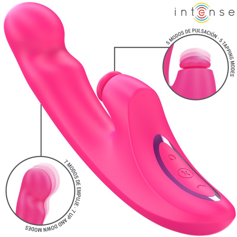INTENSE - VIBRATORE EMI 13,5 CM MULTIFUNZIONE 3 IN 1 10 VIBRAZIONI ROSA INTENSE - VIBRATORE EMI 13,5 CM MULTIFUNZIONE 3 IN 1 10 VIBRAZIONI ROSA