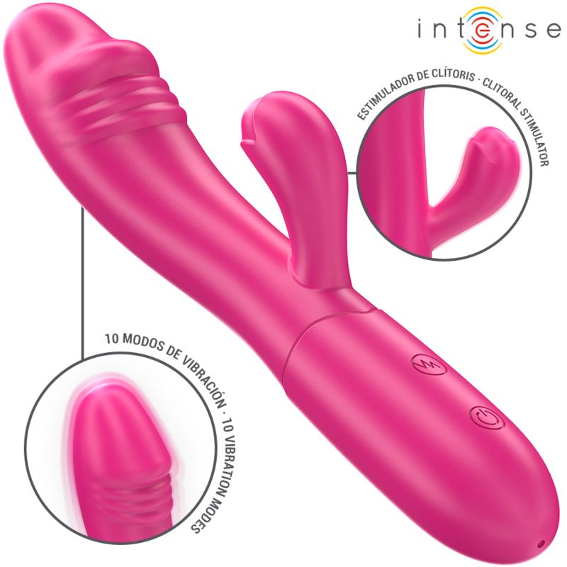 INTENSE - VIBRATORE FLESSIBILE IVY 10 VIBRAZIONI CON STIMOLAZIONE DELLA LINGUA ROSA INTENSE - VIBRATORE FLESSIBILE IVY 10 VIBRAZIONI CON STIMOLAZIONE DELLA LINGUA ROSA