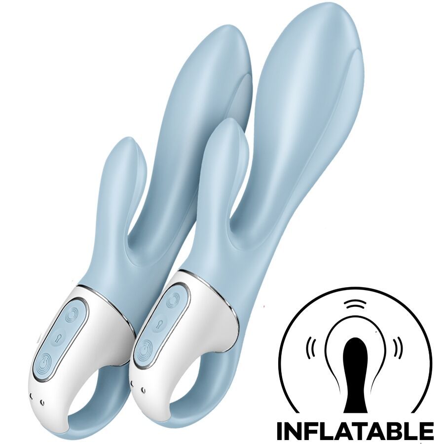 SATISFYER - AIR PUMP BUNNY 1 VIBRATORE GONFIABILE CONIGLIO BLU SATISFYER - AIR PUMP BUNNY 1 VIBRATORE GONFIABILE CONIGLIO BLU