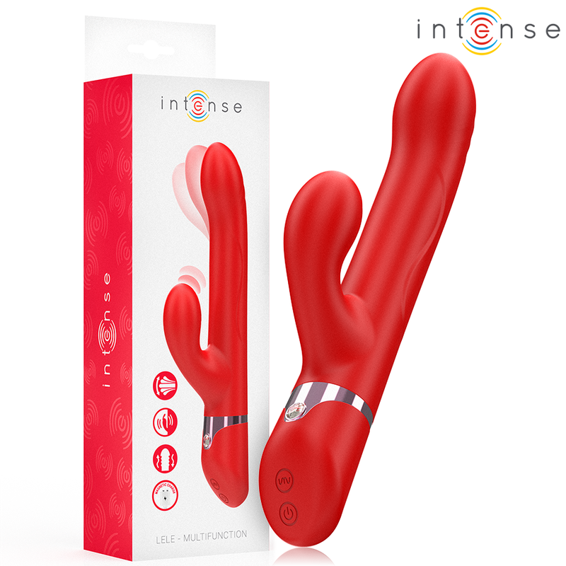 INTENSE - LELE VIBRATORE MULTIFUNZIONE ROTANTE E OSCILLANTE E STIMOLANTE ROSSO INTENSE - LELE VIBRATORE MULTIFUNZIONE ROTANTE E OSCILLANTE E STIMOLANTE ROSSO
