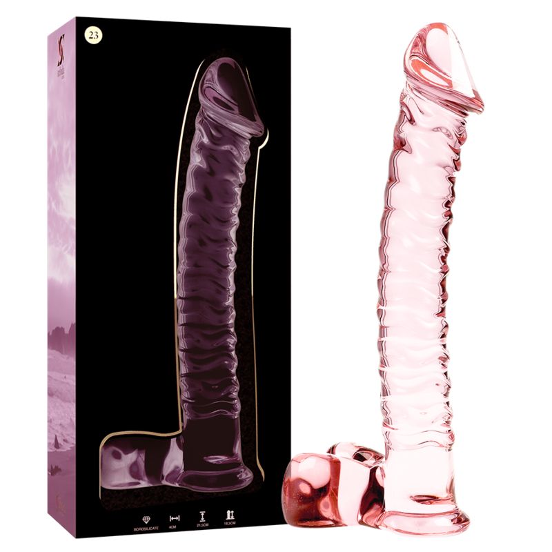 NEBULA SERIES BY IBIZA - MODELLO 23 DILDO IN VETRO BOROSILICATO ROSA 21.5 CM -O- 4 CM NEBULA SERIES BY IBIZA - MODELLO 23 DILDO IN VETRO BOROSILICATO ROSA 21.5 CM -O- 4 CM