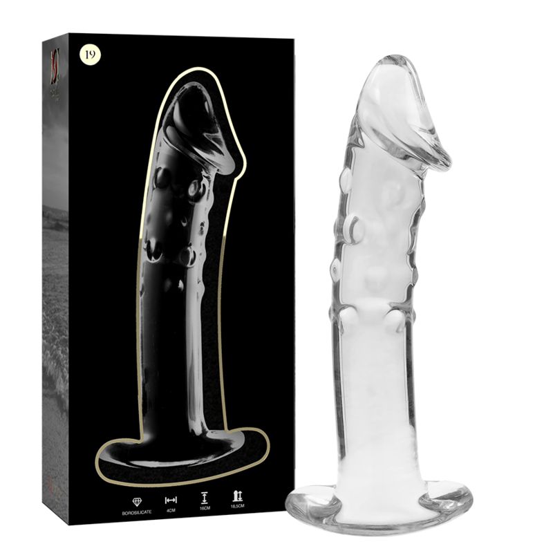 NEBULA SERIES BY IBIZA - MODELLO 19 DILDO IN VETRO BOROSILICATO TRASPARENTE 18.5 CM -O- 4 CM NEBULA SERIES BY IBIZA - MODELLO 19 DILDO IN VETRO BOROSILICATO TRASPARENTE 18.5 CM -O- 4 CM