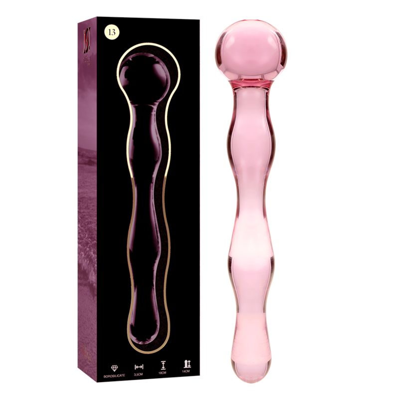 NEBULA SERIES BY IBIZA - MODELLO 13 DILDO IN VETRO BOROSILICATO ROSA 18 CM -O- 3.5 CM NEBULA SERIES BY IBIZA - MODELLO 13 DILDO IN VETRO BOROSILICATO ROSA 18 CM -O- 3.5 CM