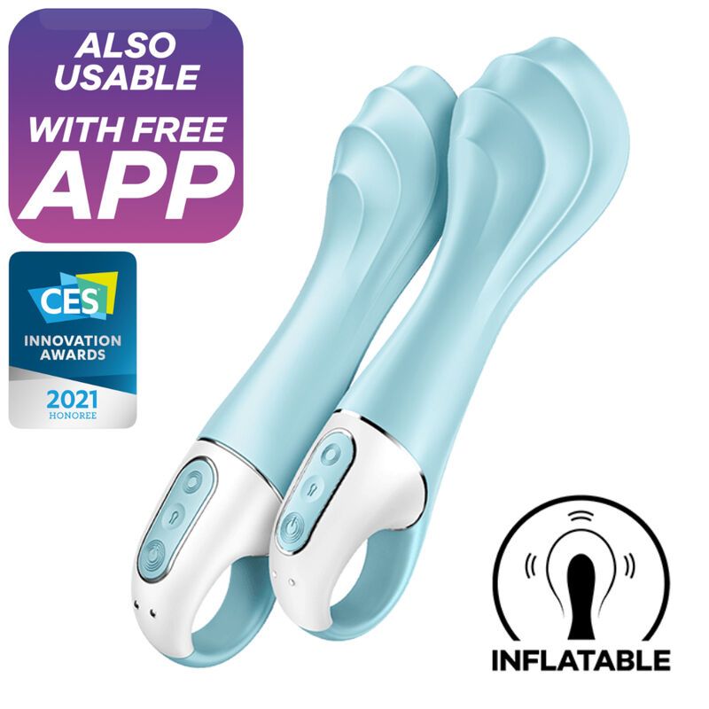 SATISFYER - VIBRATORE AIR PUMP 5+ VIBRATORE GONFIABILE G-SPOT BLU SATISFYER - VIBRATORE AIR PUMP 5+ VIBRATORE GONFIABILE G-SPOT BLU