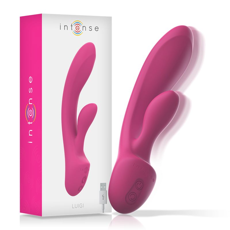INTENSE - VIBRATORE LUIGI RABBIT SILICONE LIQUIDO ROSA INTENSE - VIBRATORE LUIGI RABBIT SILICONE LIQUIDO ROSA
