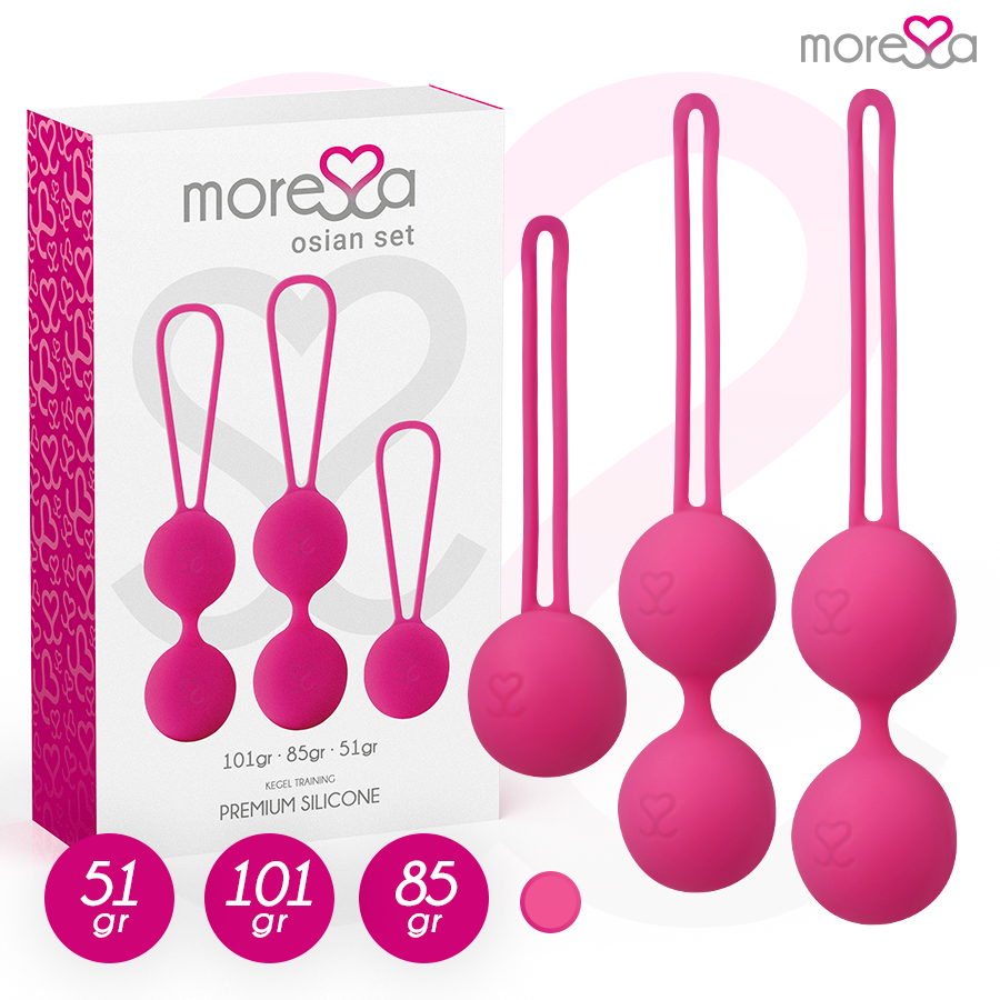 MORESSA - SET OSIAN PREMIUM SILICONE ROSA (Osian One - 51 g / Osian Two - 101 g / Osian Three 85 g)