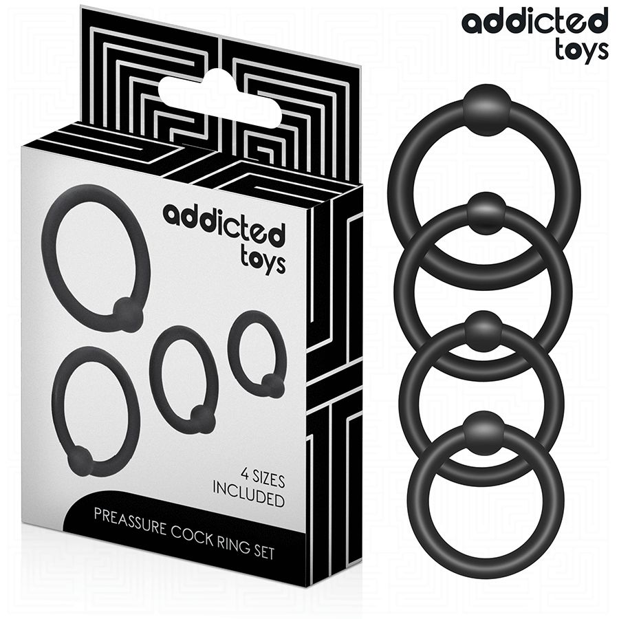 ADDICTED TOYS - SET DI ANELLI IN SILICONE A PRESSIONE ADDICTED TOYS - SET DI ANELLI IN SILICONE A PRESSIONE