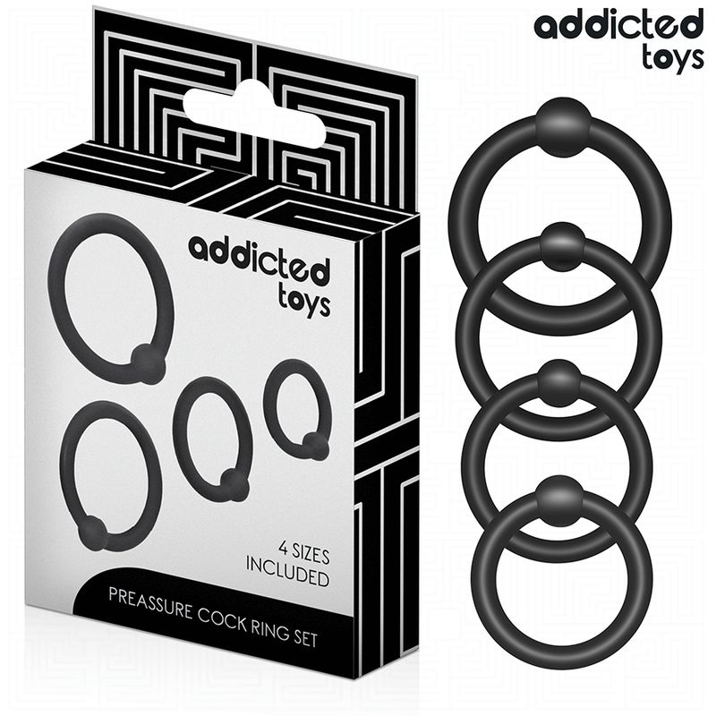 ADDICTED TOYS - SET DI ANELLI IN SILICONE A PRESSIONE