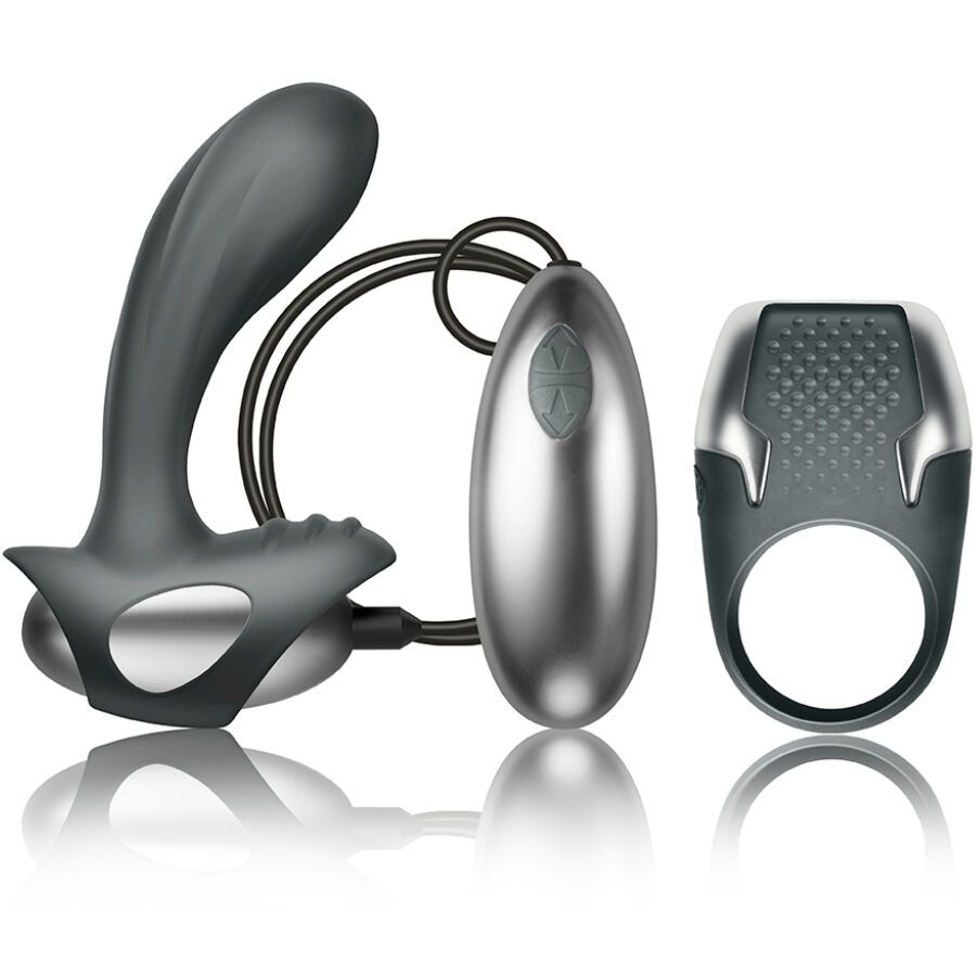 CLIMAXIMUM - EXCITE KIT ANELLO PER IL PENE + MASSAGGIATORE PER LA PROSTATA CON FILO CLIMAXIMUM - EXCITE KIT ANELLO PER IL PENE + MASSAGGIATORE PER LA PROSTATA CON FILO