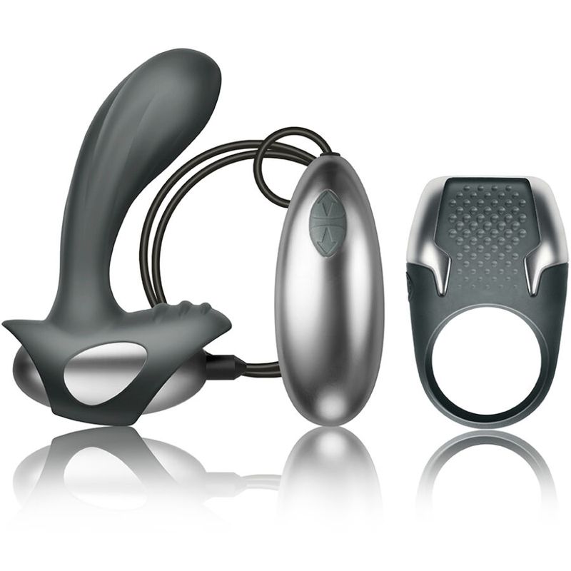 CLIMAXIMUM - EXCITE KIT ANELLO PER IL PENE + MASSAGGIATORE PER LA PROSTATA CON FILO CLIMAXIMUM - EXCITE KIT ANELLO PER IL PENE + MASSAGGIATORE PER LA PROSTATA CON FILO