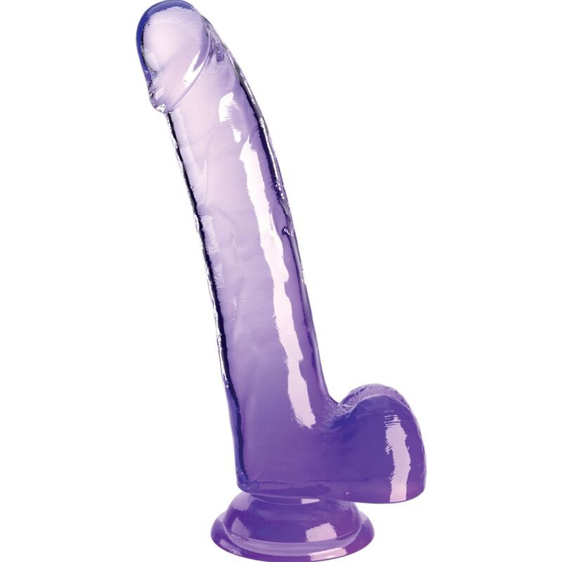 KING COCK - CLEAR DILDO CON TESTICOLI 20.3 CM VIOLA KING COCK - CLEAR DILDO CON TESTICOLI 20.3 CM VIOLA