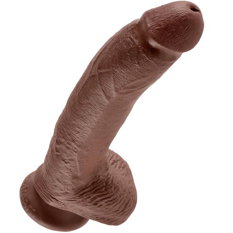KING COCK - 9 DILDO MARRONE CON SFERE 22.9 CM KING COCK - 9 DILDO MARRONE CON SFERE 22.9 CM