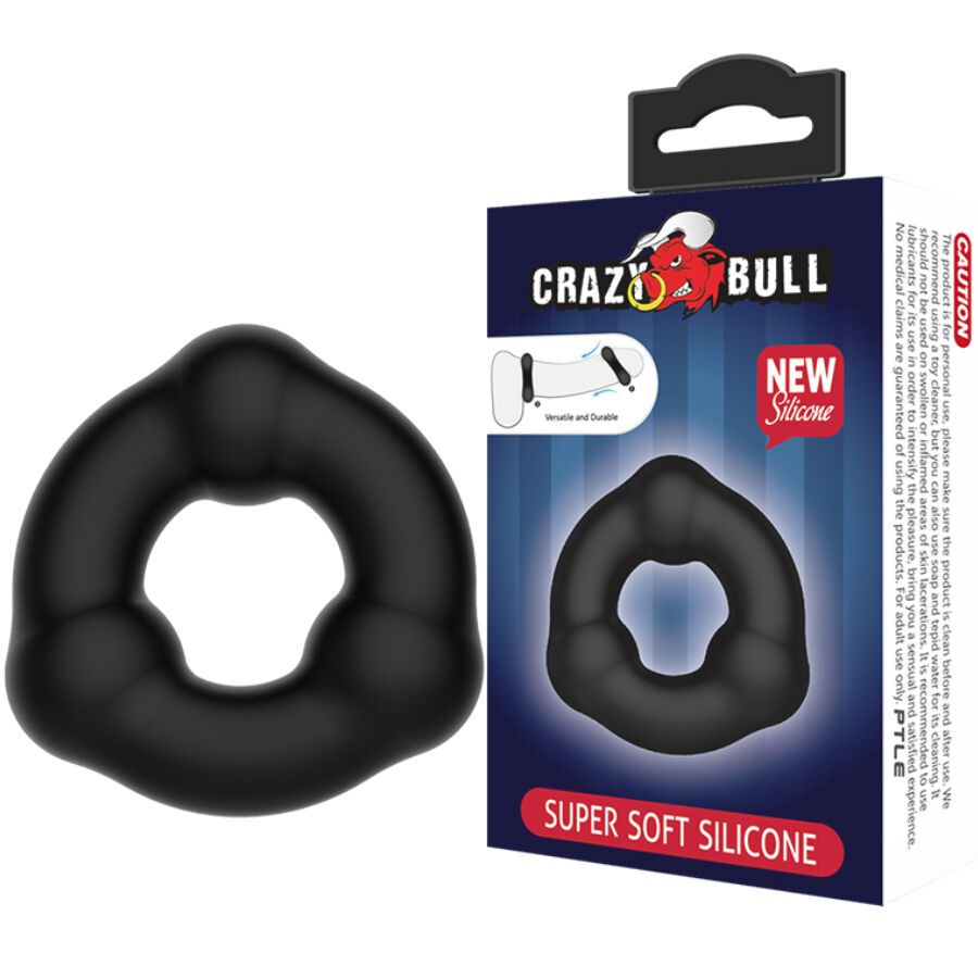 CRAZY BULL - ANELLO IN SILICONE SUPER MORBIDO CON NODULI