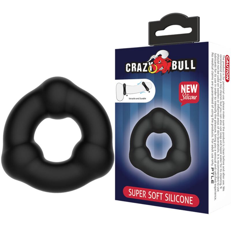 CRAZY BULL - ANELLO IN SILICONE SUPER MORBIDO CON NODULI