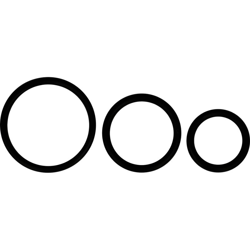 OHMAMA - SET DI 3 ANELLI IN SILICONE NERO OHMAMA - SET DI 3 ANELLI IN SILICONE NERO