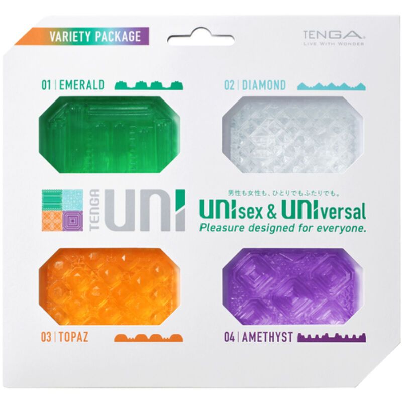 TENGA - CONFEZIONE DITALE MASTURBATORE UNI VARIETY 4 UNIT TENGA - CONFEZIONE DITALE MASTURBATORE UNI VARIETY 4 UNIT