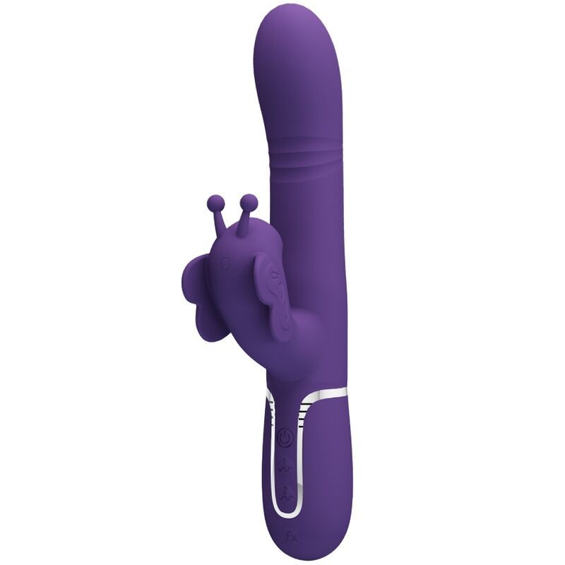 PRETTY LOVE - VIBRATORE MULTIFUNZIONE RABBIT 4 IN 1 FARFALLA VIOLA PRETTY LOVE - VIBRATORE MULTIFUNZIONE RABBIT 4 IN 1 FARFALLA VIOLA