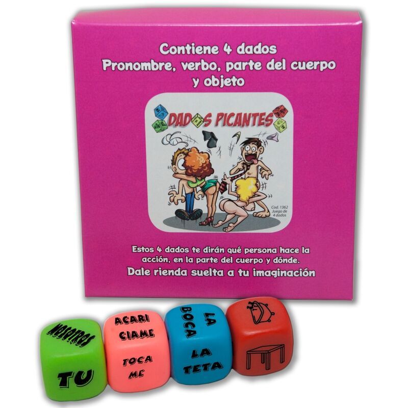 DIABLO PICANTE - GIOCO DI 4 DADI DI PRONOMI, VERBI, PARTI DEL CORPO E LUOGHI DIABLO PICANTE - GIOCO DI 4 DADI DI PRONOMI, VERBI, PARTI DEL CORPO E LUOGHI