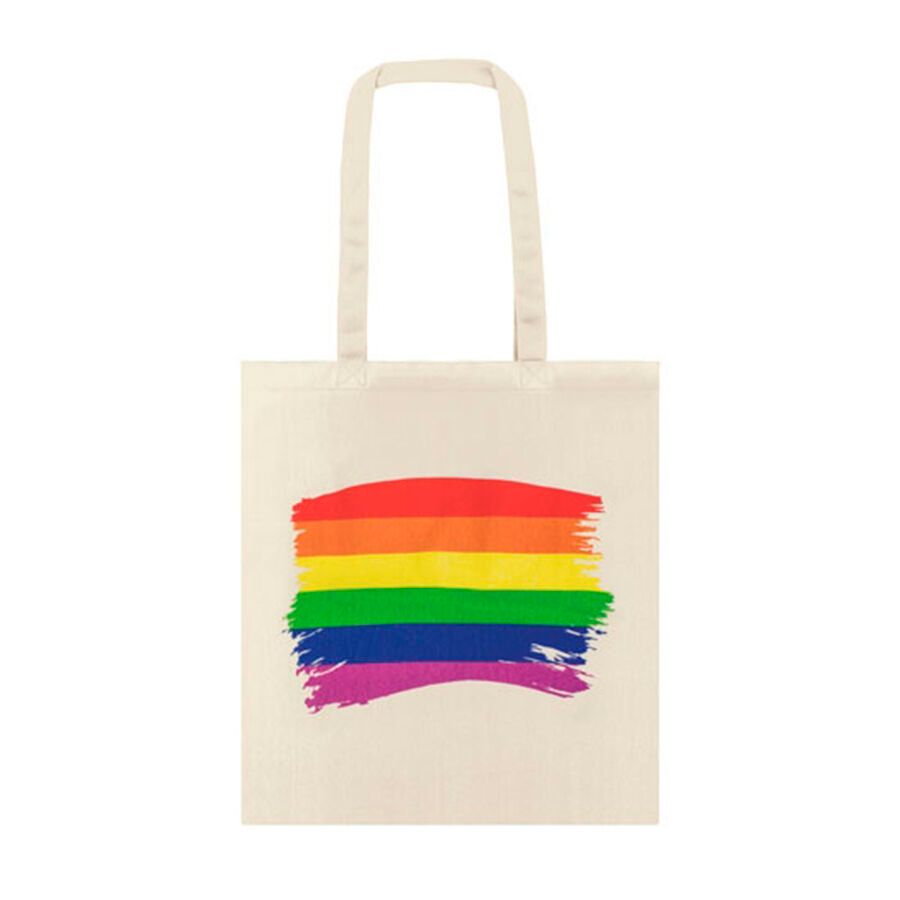 PRIDE - BORSA CON BANDIERA LGBT IN COTONE PRIDE - BORSA CON BANDIERA LGBT IN COTONE