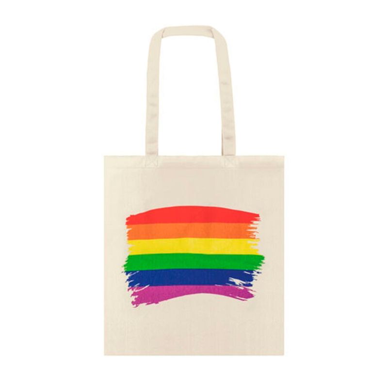 PRIDE - BORSA CON BANDIERA LGBT IN COTONE