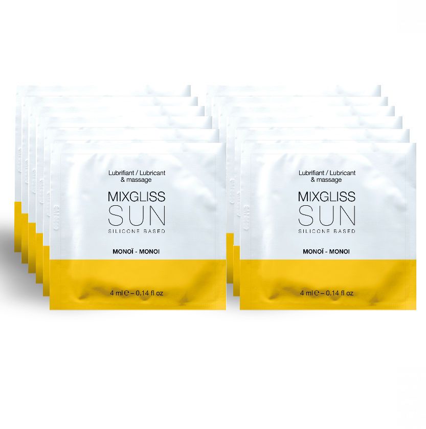 MIXGLISS - LUBRIFICANTE A BASE SILICONE AROMA MONOI 12 MONODOSE 4ML