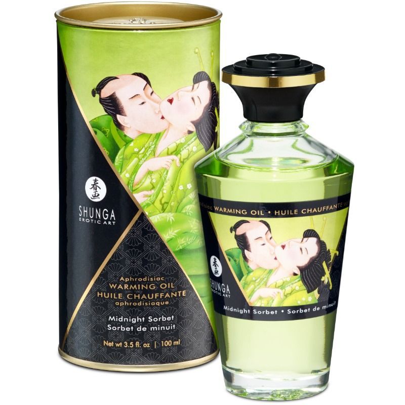SHUNGA - OLIO DA MASSAGGIO CON EFFETTO CALORE GUSTO SORBETTO DI MEZZANOTTE 100 ML SHUNGA - OLIO DA MASSAGGIO CON EFFETTO CALORE GUSTO SORBETTO DI MEZZANOTTE 100 ML
