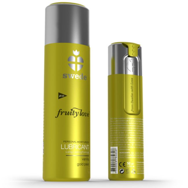 SWEDE - FRUITY LOVE LUBRIFICANTE VANIGLIA GOLD PERA 50 ML SWEDE - FRUITY LOVE LUBRIFICANTE VANIGLIA GOLD PERA 50 ML
