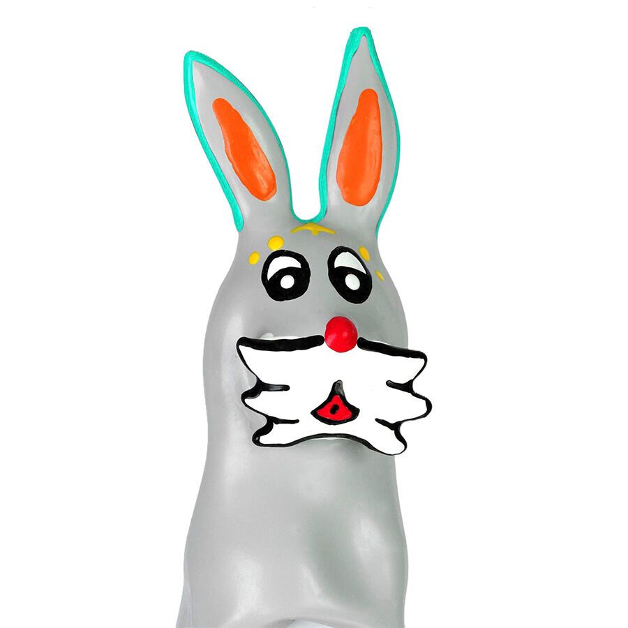 CONDOMERIE - CONDOMINIO DIPINTO A MANO CONIGLIO XL CONDOMERIE - HANDPAINTED NOVELTY CONDOMS BUNNY XL