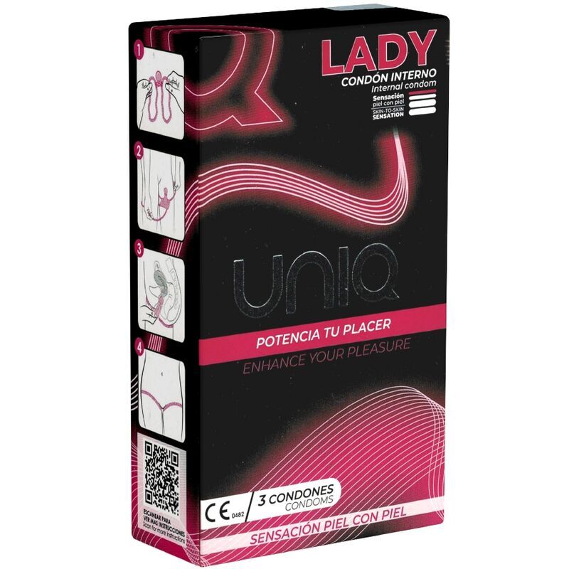 UNIQ - LADY CONDOM PRESERVATIVO FEMMINILE SENZA LATTICE CON CINGHIA DI LEGGENDA 3 UNIT� UNIQ - LADY CONDOM PRESERVATIVO FEMMINILE SENZA LATTICE CON CINGHIA DI LEGGENDA 3 UNIT�