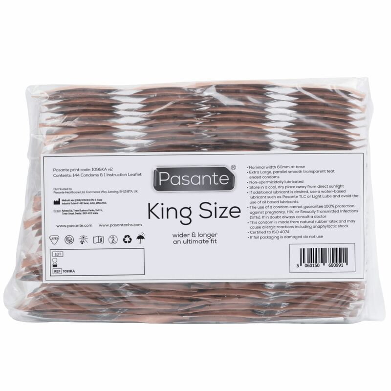 PASANTE - PRESERVATIVI KING SIZE BAG 144 UNIT PASANTE - CONDOMS KING SIZE BAG 144 UNITS