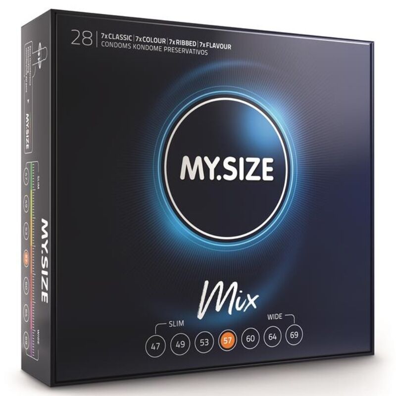 MY SIZE - MIX PRESERVATIVI 57 MM 28 UNIT MY SIZE - MIX CONDOMS 57 MM 28 UNITS