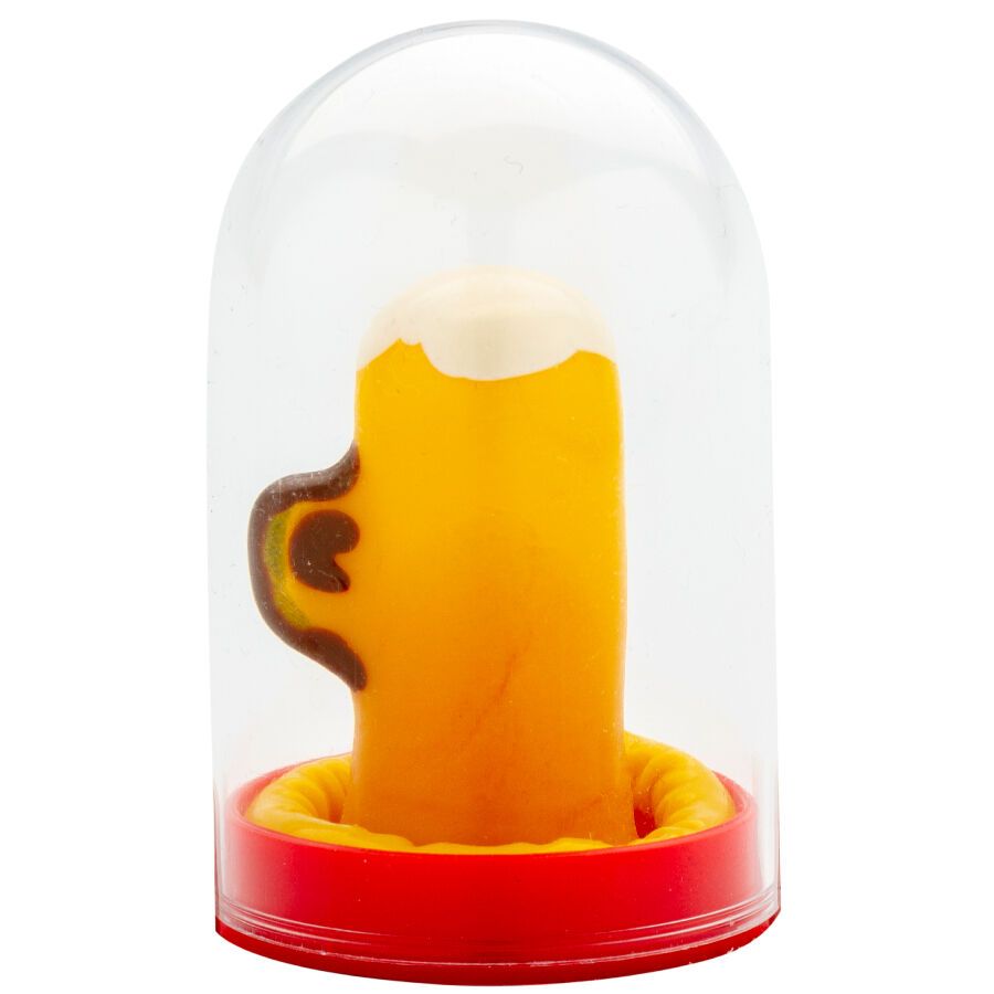 CONDOMERIE - PRESERVATIVI NOVIT· DIPINTI A MANO BICCHIERE DI BIRRA CONDOMERIE - HANDPAINTED NOVELTY CONDOMS GLASS OF BEER