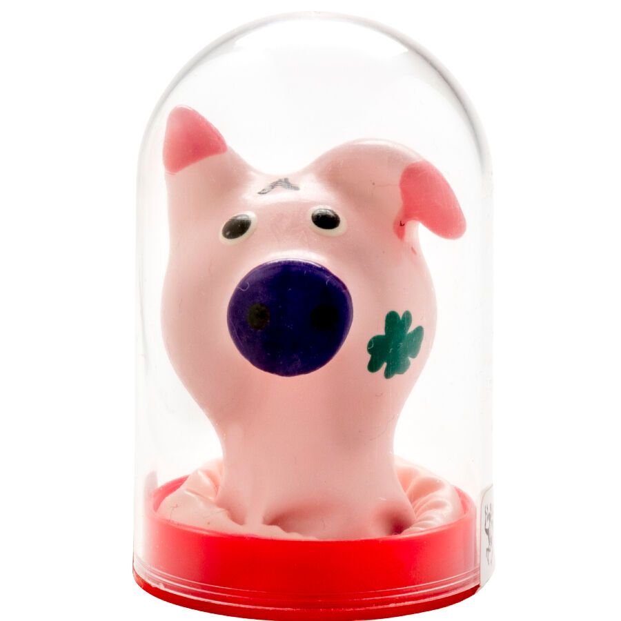 CONDOMERIE - PRESERVATIVI NOVIT· DIPINTI A MANO TESTA DI MAIALE CONDOMERIE - HANDPAINTED NOVELTY CONDOMS PIG HEAD