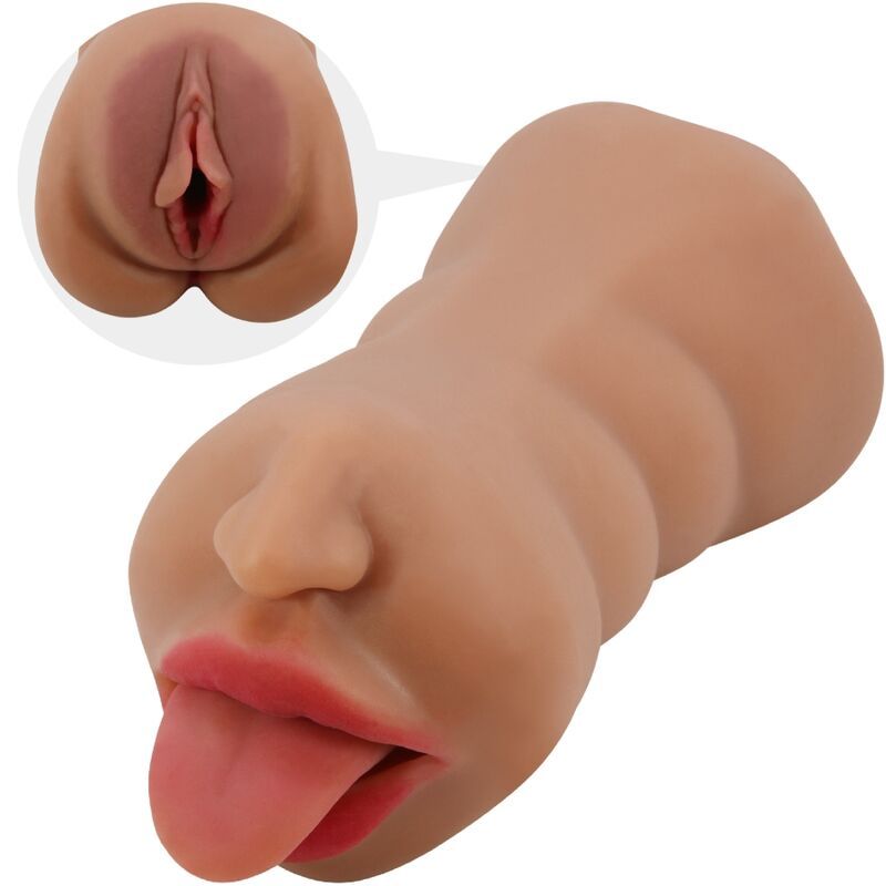 CRAZY BULL - SARAH DOPPIO MASTURBATORE BOCCA E VAGINA CARNE CRAZY BULL - SARAH DOUBLE MASTURBATOR MOUTH & VAGINA FLESH