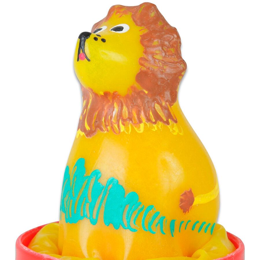 CONDOMERIE - PRESERVATIVI NOVIT· DIPINTI A MANO LEONE SEDUTO CONDOMERIE - HANDPAINTED NOVELTY CONDOMS SITTING LION