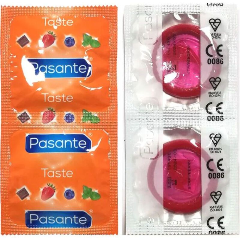 PASANTE - PRESERVATIVI GUSTO FRAGOLA BORSA 144 UNIT PASANTE - CONDOMS FLAVOR STRAWBERRY BAG 144 UNITS