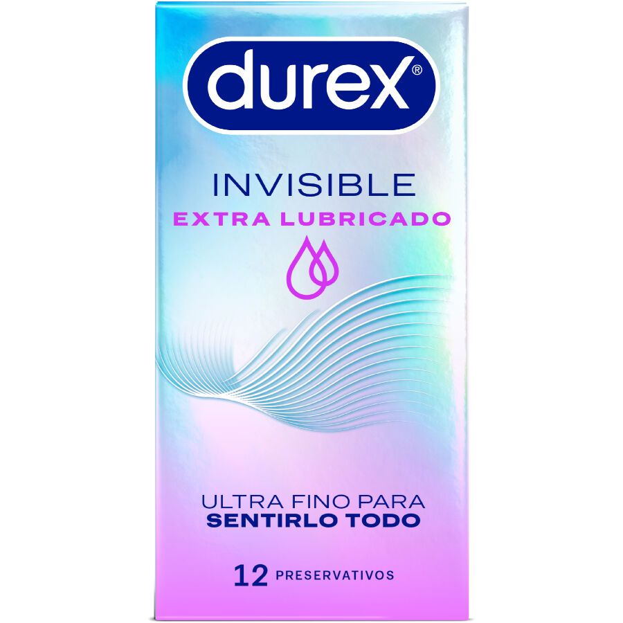 DUREX - PRESERVATIVI INVISIBILI EXTRA LUBRIFICATI 12 UNIT· DUREX - EXTRA LUBRICATED INVISIBLE CONDOMS 12 UNITS