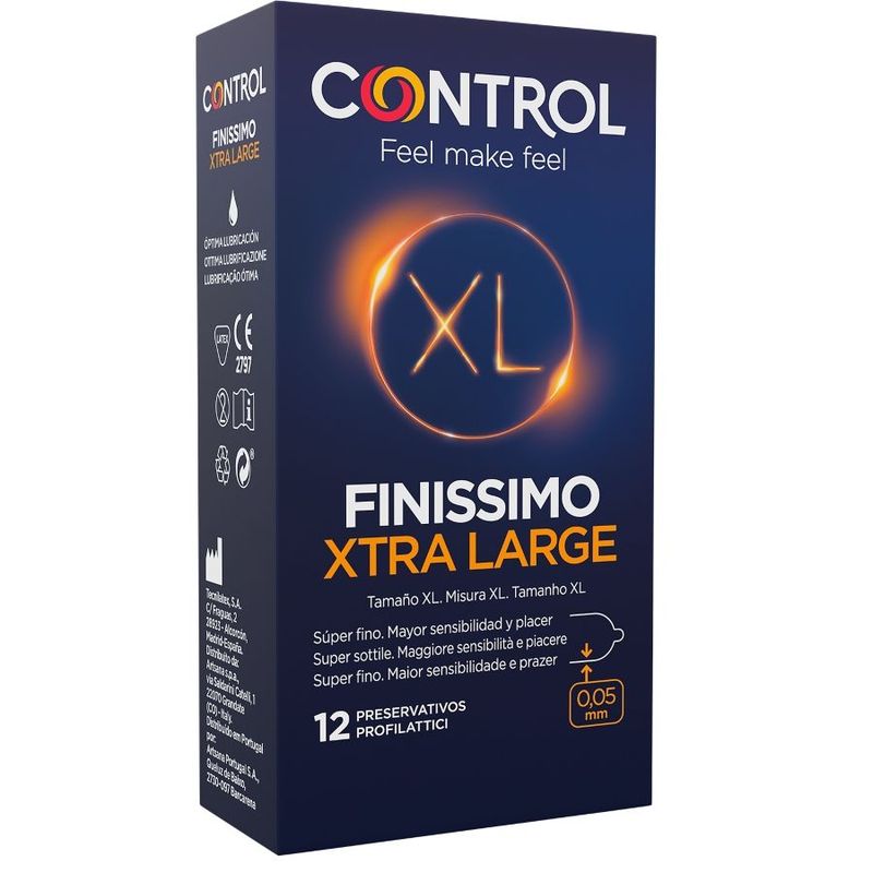 CONTROL - PRESERVATIVI FINISSIMO XL 12 UNITΒ· CONTROL - FINISSIMO XL CONDOMS 12 UNITS