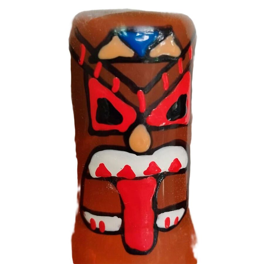 CONDOMERIE - PRESERVATIVI NOVIT· DIPINTI A MANO TIKI TOTEM-01 CONDOMERIE - HANDPAINTED NOVELTY CONDOMS TIKI TOTEM-01