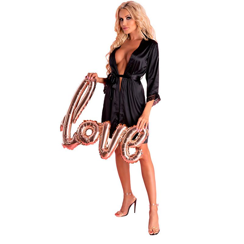LIVCO CORSETTI FASHION - ARILADYEN LC 90568 VESTAGLIA + PANTY NERO LIVCO CORSETTI FASHION - ARILADYEN LC 90568 VESTAGLIA + PANTY NERO