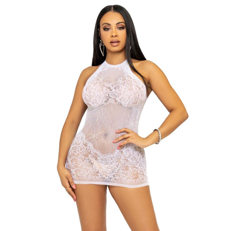 LEG AVENUE - MINI ABITO CON STRASS TAGLIA UNICA - BIANCO LEG AVENUE - MINI ABITO CON STRASS TAGLIA UNICA - BIANCO