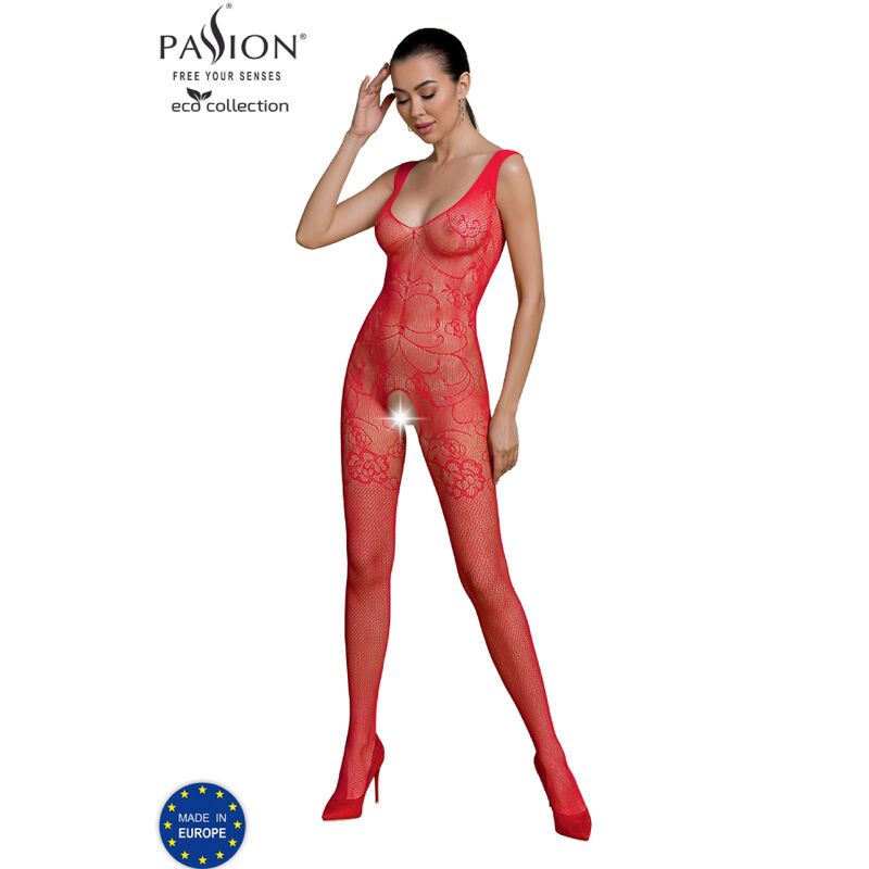 PASSION - COLLEZIONE ECO BODYSTOCKING ECO BS012 ROSSO PASSION - ECO COLLECTION BODYSTOCKING ECO BS012 RED