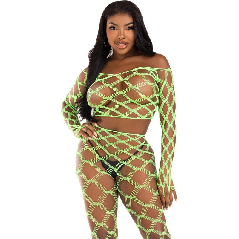 LEG AVENUE - TOP E LEGGINS HARDCORE VERDE LEG AVENUE - TOP E LEGGINS HARDCORE VERDE