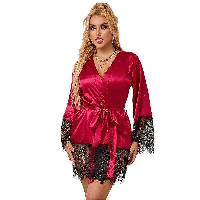 SUBBLIME - 953829 ELEGANTE PIGIAMA IN PIZZO + PERIZOMA ROSSO L/XL SUBBLIME - 953829 ELEGANTE PIGIAMA IN PIZZO + PERIZOMA ROSSO L/XL