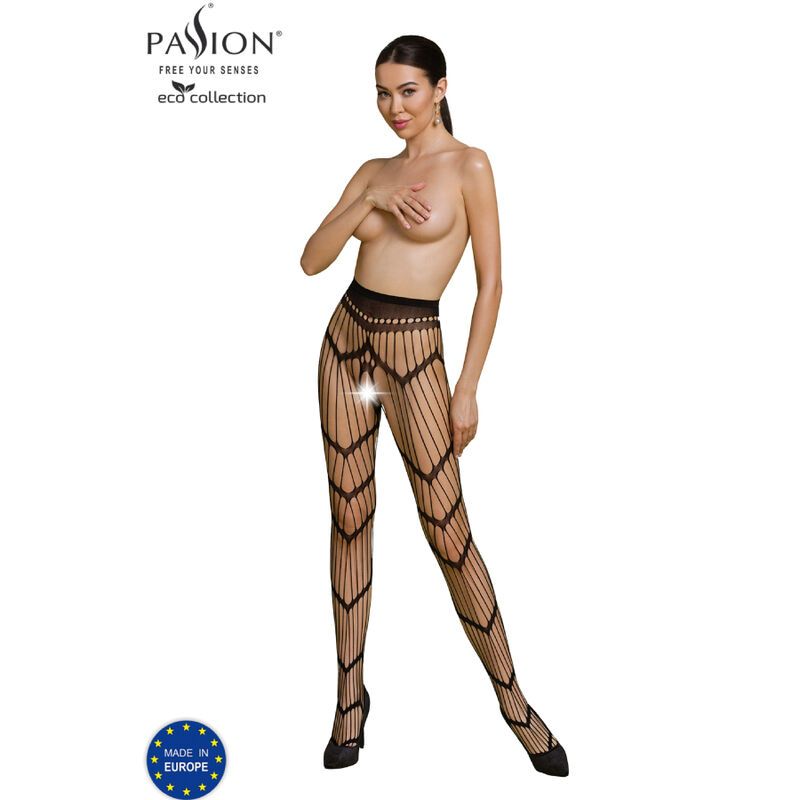 PASSION - COLLEZIONE ECO BODYSTOCKING ECO S006 NERO PASSION - ECO COLLECTION BODYSTOCKING ECO S006 BLACK